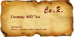 Csomay Réka névjegykártya
